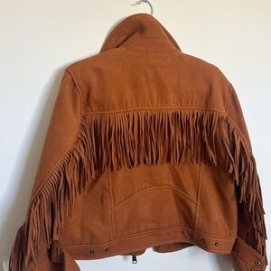 RARE Free People, Phoenix Fringe Jacket •  Western Boho • Size XS